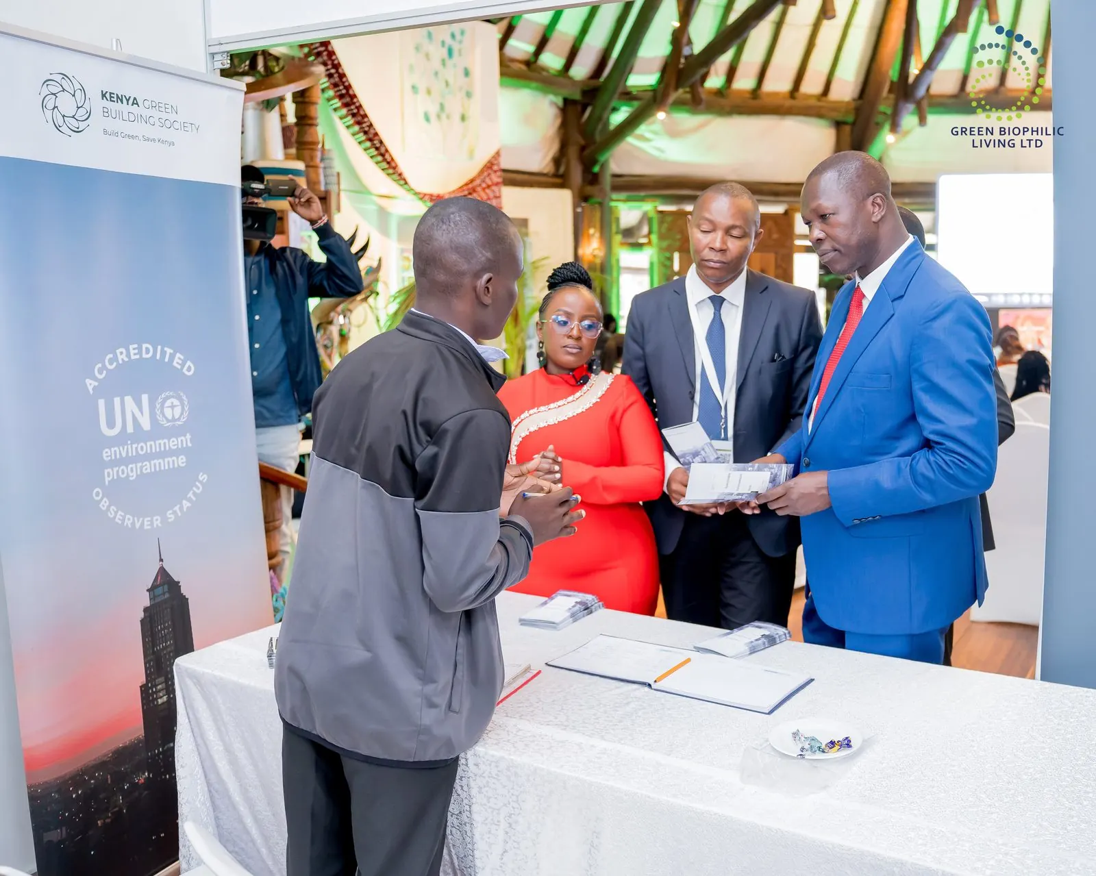 Principal Secretary visiting the GBLS stand